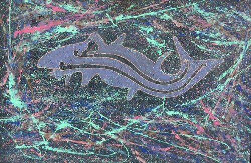 NAZCA - L'ORCA di Nicola Morea, Pittura in vendita su Singulart