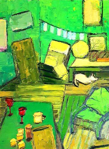 The Shadow of Green by KATERINA TSITSELA, Painting for Sale on Singulart