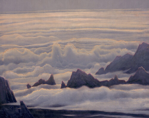 "Morning Over the Clouds" di KOREYBA, Pittura in vendita su Singulart