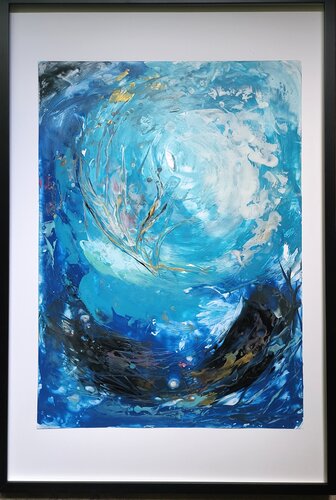 Blue Awakening von Ingeborg LUDWIG, Werk auf Papier kaufen auf Singulart