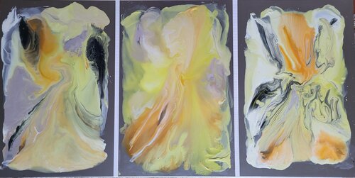 Updraft I - Triptychon di Ingeborg LUDWIG, Pittura in vendita su Singulart