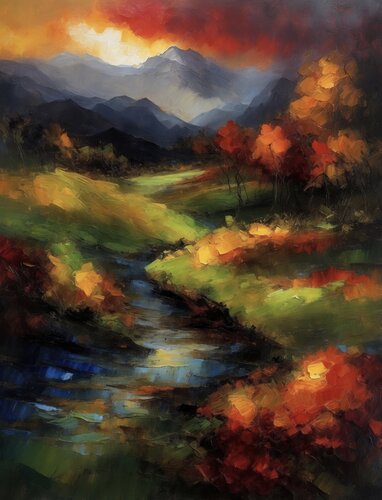 Emberstream Valley van Uchenna Obinabo-Mabazza, Digitaal te koop op Singulart