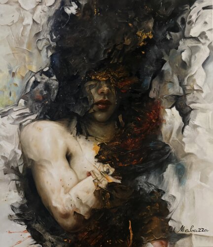 What the Shadow Keeps di Uchenna Obinabo-Mabazza, Pittura in vendita su Singulart
