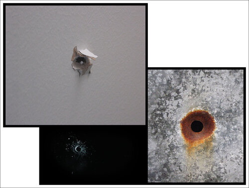 "Work # 754-01: (Untitled # 82) Three Bullet Holes" by Bruce Eves, Photography for Sale on Singulart