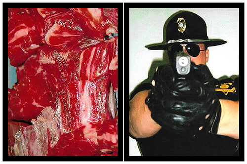 "Work # 436: Meat/Cop" Bruce Eves