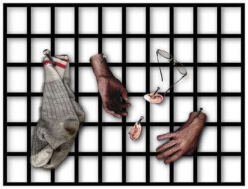 "Work 501: Untitled Self-Portrait # 47 (Tasteless)" Bruce Eves