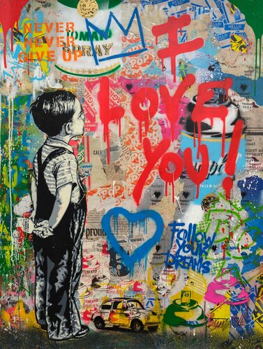 With All My Love by Mr. Brainwash, Work on Paper for Sale on Singulart