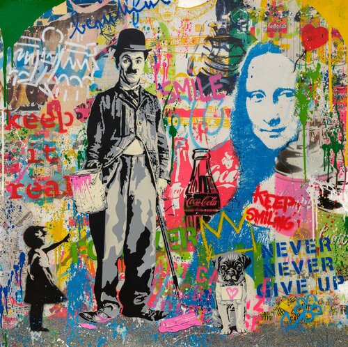 Chaplin by Mr. Brainwash, Work on Paper for Sale on Singulart