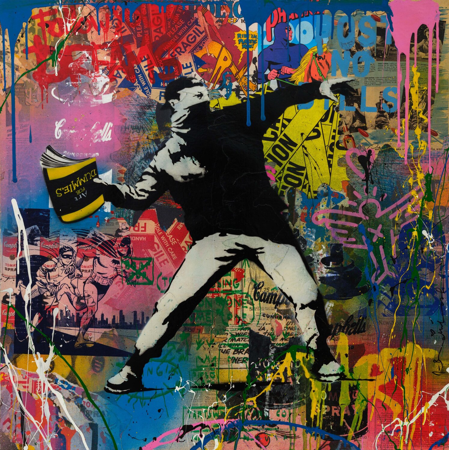 Banksy Thrower Mr. Brainwash Opera su carta in vendita