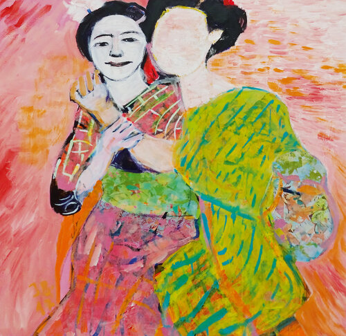 Madame Butterfly by Judith Breuer, 油畫 for Sale on Singulart