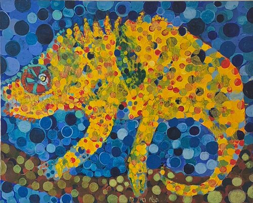 Das Chamäleon by Judith Breuer, Painting for Sale on Singulart