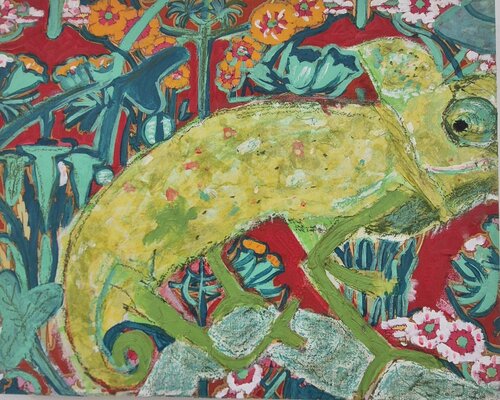 Das Chamäleon by Judith Breuer, Painting for Sale on Singulart