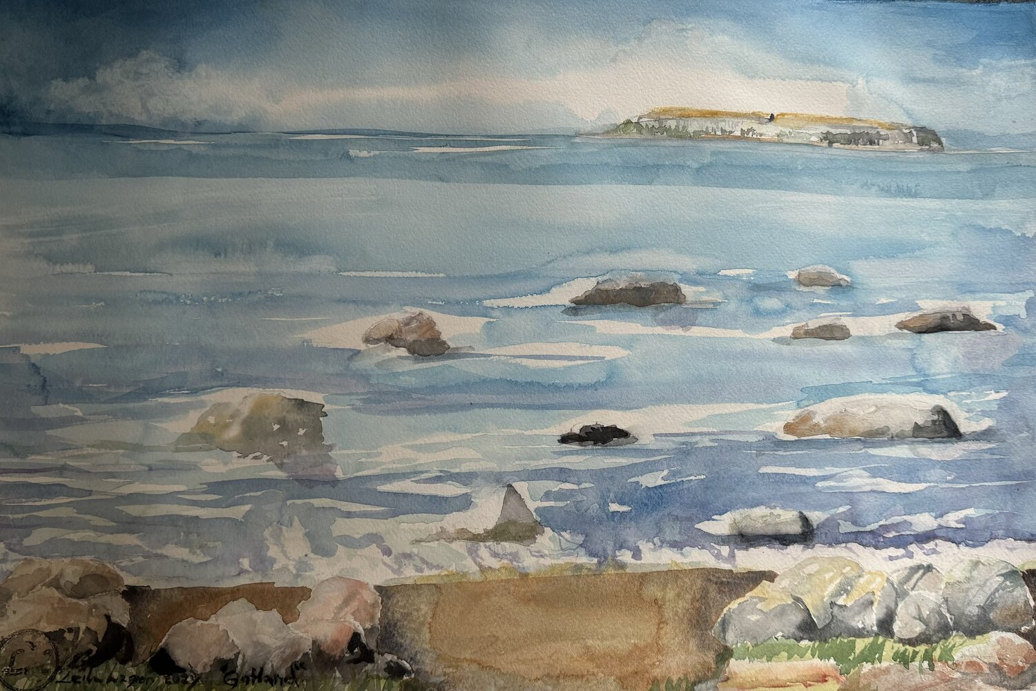 Archipelago of Gotland Leila Lagrèn Werk auf Papier zu verkaufen