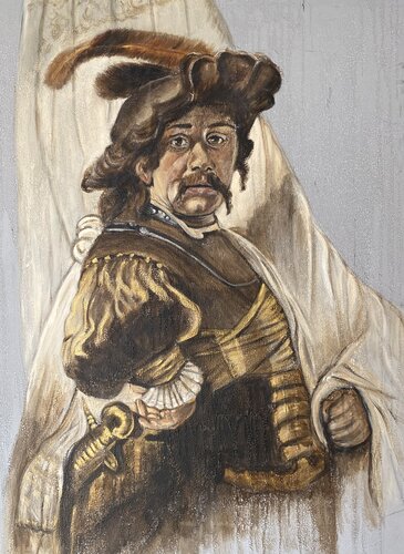 The Standard Bearer — contemporary reinterpretation par NIENKE VISSCHER, Peinture en vente sur Singulart