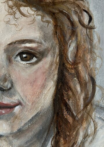 The Girl at the Window — contemporary reinterpretation von NIENKE VISSCHER, Malerei kaufen auf Singulart