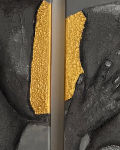 Touch of Grace — AGAPE Series | Sculptural Diptych (No. 3 of 5) par NIENKE VISSCHER, Peinture en vente sur Singulart