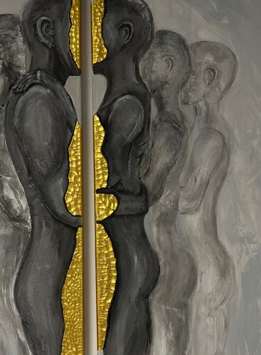 In His Presence — AGAPE Series | Hero Sculptural Diptych (No. 4 of 5) by NIENKE VISSCHER, Painting for Sale on Singulart