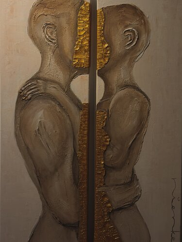 More Than We — AGAPE Series | Sculptural Diptych (No. 5 of 5) by NIENKE VISSCHER, Painting for Sale on Singulart
