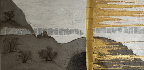 Between Surrender & Glory par NIENKE VISSCHER, Peinture en vente sur Singulart
