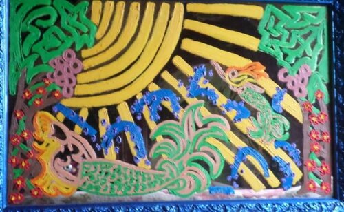 Faceless Fish Fantasy van Regina Jokubaitis, Schilderij te koop op Singulart