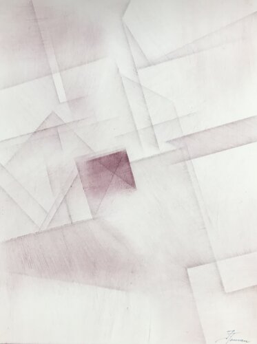 The Heart of Lilac Geometry von Jaroslav Toman, Malerei kaufen auf Singulart