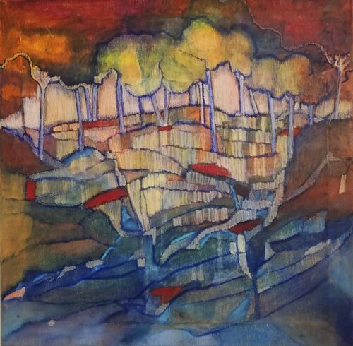 Quelque part ailleurs... par Annie Vandemalle, Peinture en vente sur Singulart