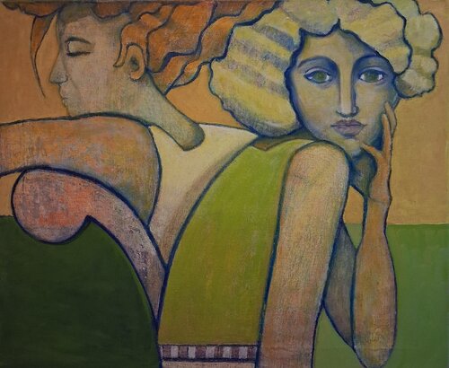 Femmes à la mer von Annie Vandemalle, Malerei kaufen auf Singulart