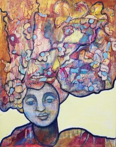 Princesse Tam Tam van Annie Vandemalle, Schilderij te koop op Singulart