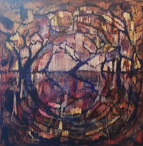 Une forêt fantastique van Annie Vandemalle, Schilderij te koop op Singulart