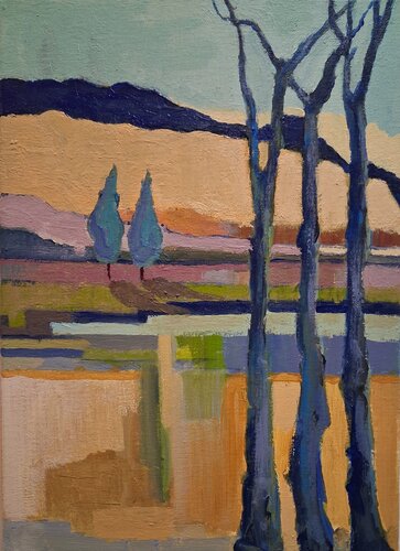 LES TROIS ARBRES von Annie Vandemalle, Malerei kaufen auf Singulart