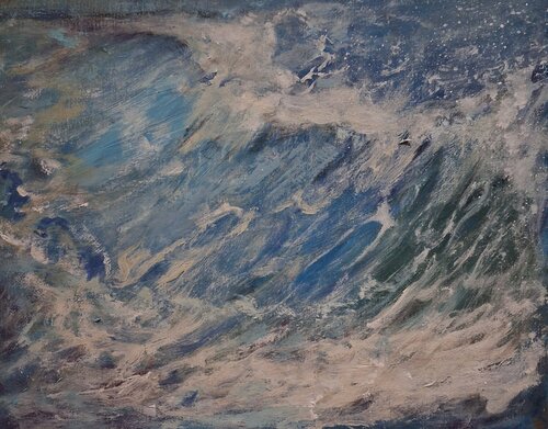 LE BRUIT DE LA MER von Annie Vandemalle, Malerei kaufen auf Singulart