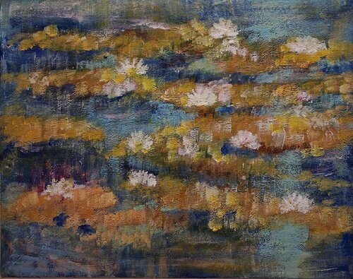 JARDIN D EAU by Annie Vandemalle, 회화 for Sale on Singulart