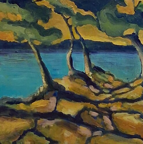 Au gré su sud par Annie Vandemalle, Peinture en vente sur Singulart