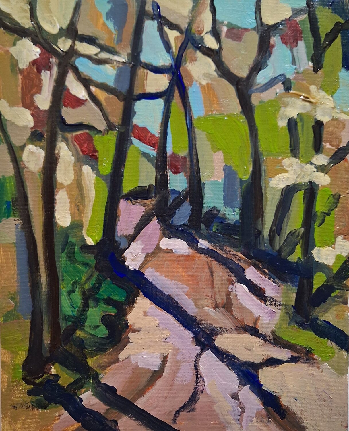 L ÉTÉ EN FORÊT Annie Vandemalle Originalgemälde zu verkaufen