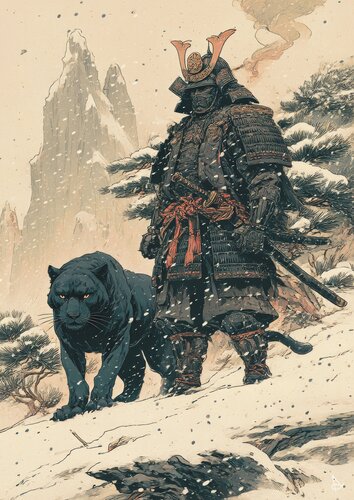 Where the Panther Walks 黒豹 di ANDSAL, Stampa in vendita su Singulart