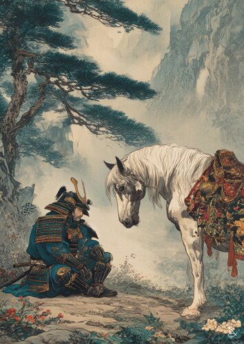 Where the Warrior Kneels 浪人 by ANDSAL, Print for Sale on Singulart