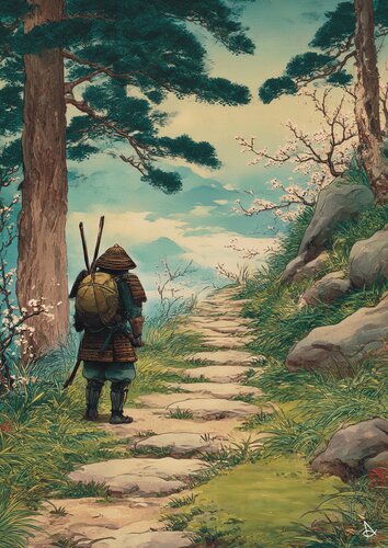 The Ronin’s Ascent 浪人 von ANDSAL, Druck kaufen auf Singulart