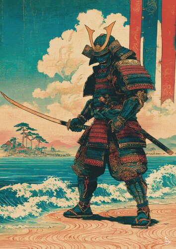 Red Armor Rising 鎧 di ANDSAL, Stampa in vendita su Singulart