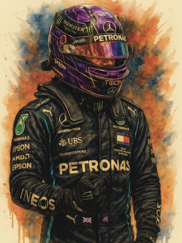 Lewis Hamilton Mercedes G.OA.T Special Limited Edition von ANDSAL, Druck kaufen auf Singulart