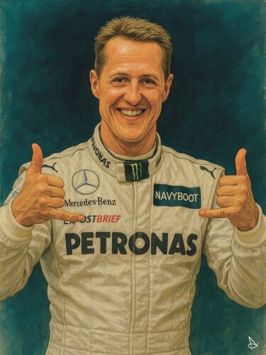 Michael Schumacher Mercedes G.OA.T Special Limited XL Edition by ANDSAL, 인쇄 for Sale on Singulart