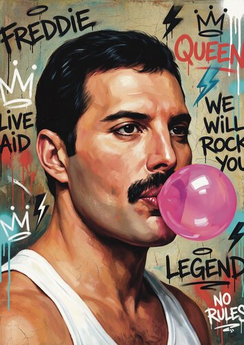 Freddie Mercury – We Will Rock You (Pop Rebellion) by ANDSAL, 디지털 for Sale on Singulart