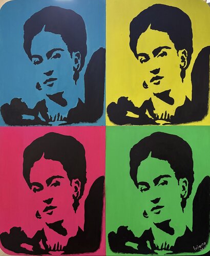 Las 4 Fridas van Georgina Lujano, Schilderij te koop op Singulart