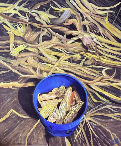 SIN MAÍZ NO HAY PAÍS (Al rescate de la cosecha) de Georgina Lujano, Pintura a la venta en Singulart