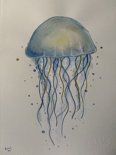 Azul Medusa par Georgina Lujano, Œuvre sur papier en vente sur Singulart
