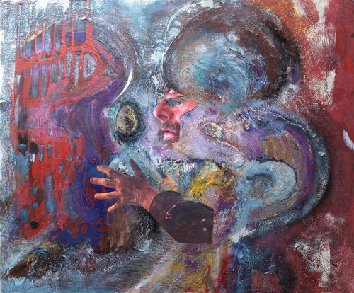 Self Portrait with Egg by Raindog, Painting for Sale on Singulart