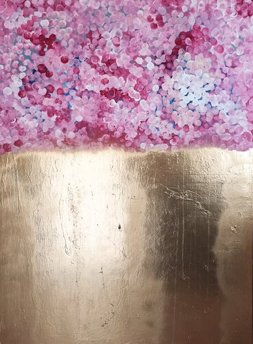 Goldene Blumen von Vinja Bergmann, Malerei kaufen auf Singulart