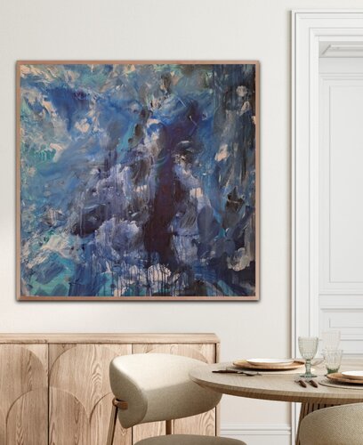 Blau by Vinja Bergmann, Painting for Sale on Singulart