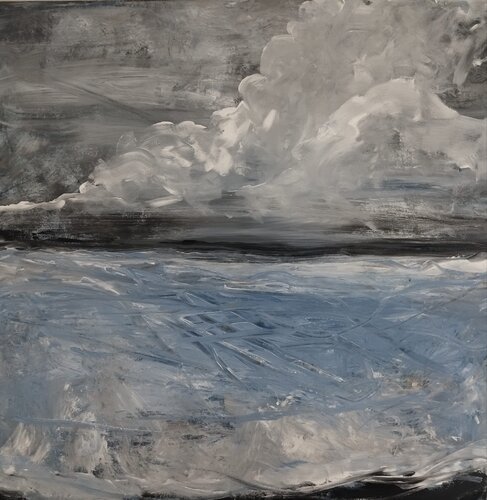 Grau by Vinja Bergmann, Painting for Sale on Singulart