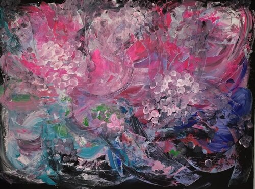 Der dunkle Garten van Vinja Bergmann, Schilderij te koop op Singulart