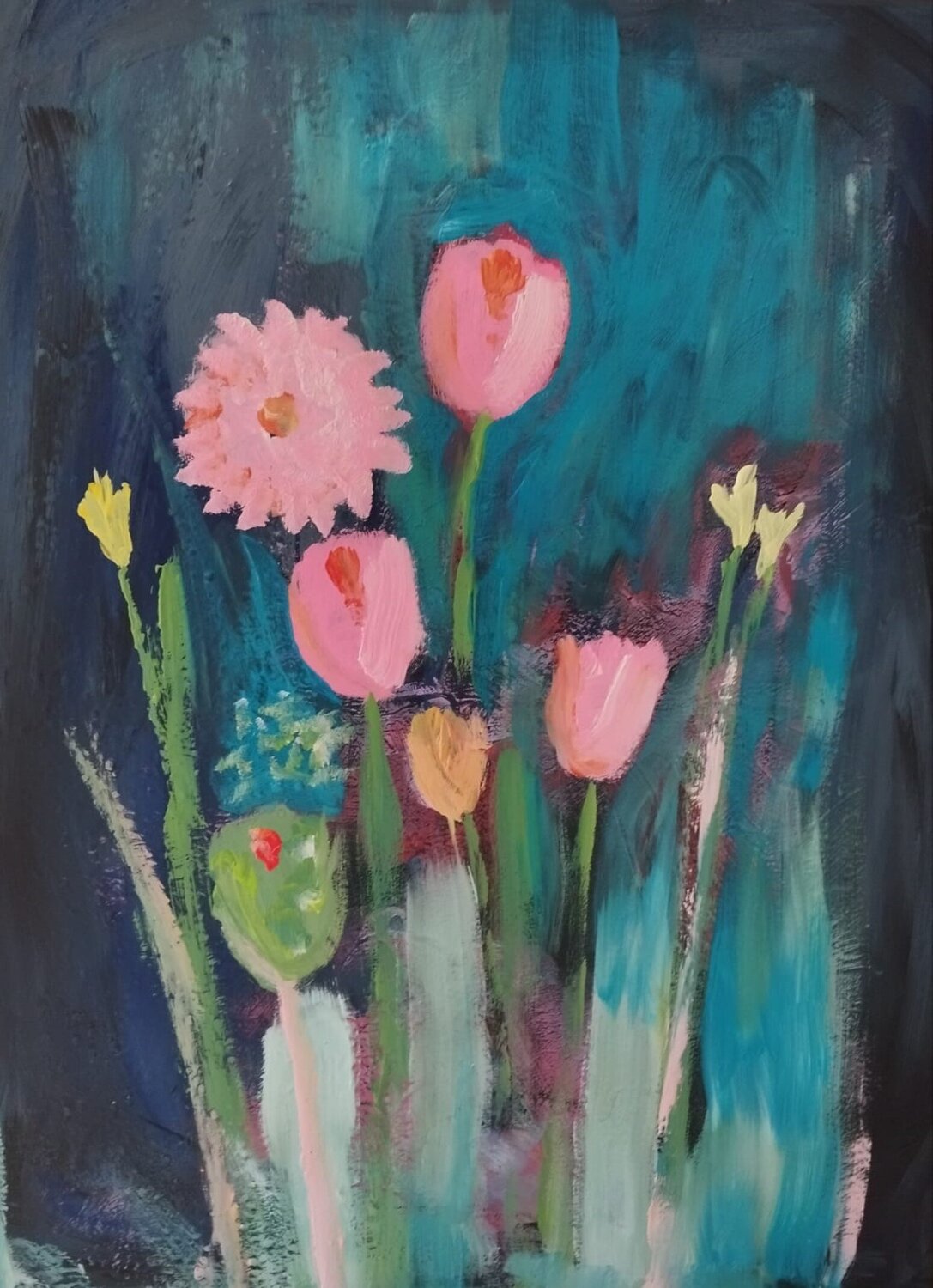 Zarte Blumen Vinja Bergmann Pintura original en venta